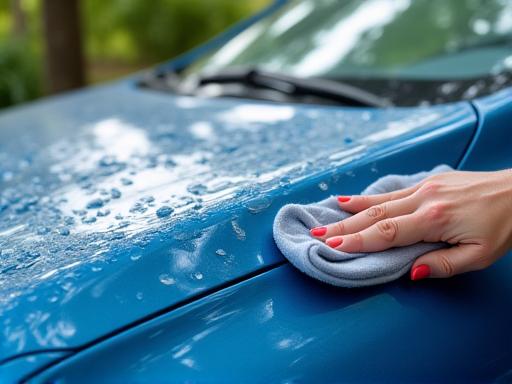 Wassersparende Autowäsche